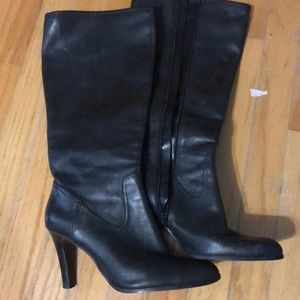 Ralph Lauren black leather upper boots